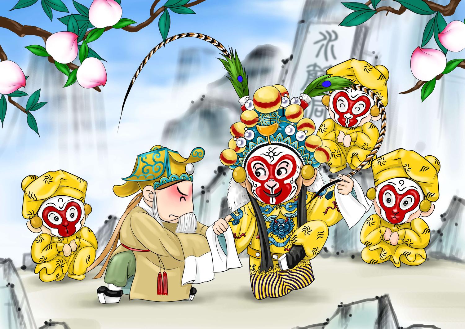 大花脸系列文化产品是以中国优秀传统文化为内容源泉,结合高新科技